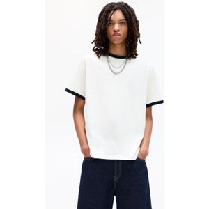 T-Shirt Met Contrasterende Ribbiezen