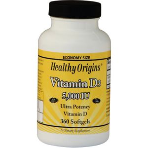 Vitamine D3, 5000 IE (360 Softgels) - Healthy Origins