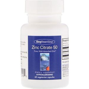 Zinc Citrate 50 60 Veggie Caps - Allergy Research Group
