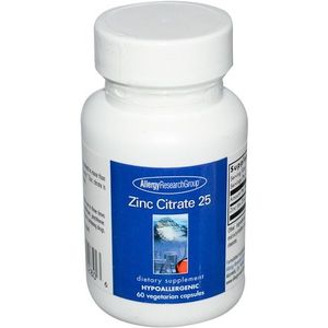 Zinc Citrate 25 60 Veggie Caps - Allergy Research Group