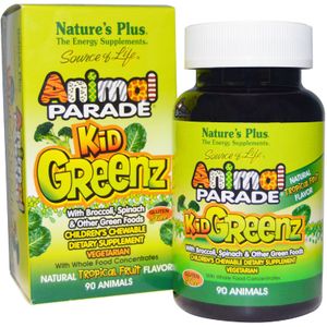 Kid Greenz, Natural Tropical Fruit Flavor (90 Animals) - Nature&apos;s Plus