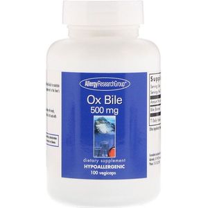 Ox Bile 500 mg 100 Vegetarian Capsules - Allergy Research Group