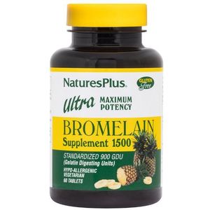 Bromelain Supplement 1500 Ultra Maximum Potency (60 Tablets) - Nature&apos;s Plus