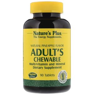 Adult's Chewable Multi-Vitamin and Mineral - Natural Pineapple Flavor (90 Tablets) - Nature's Plus