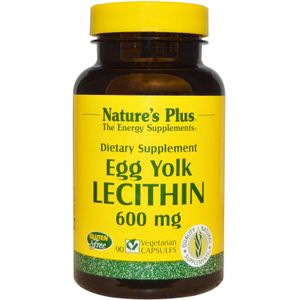 Egg Yolk Lecithin, 600 mg (90 Veggie Caps) - Nature&apos;s Plus