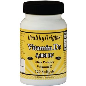 Healthy Origins - Vitamine D3 5000 IU - 120 Softgels