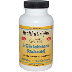 Setria L-Glutathione Reduced 250 mg (150 Capsules) - Healthy Origins