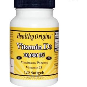 Vitamine D3, 10.000 IE (120 softgels) - Healthy Origins