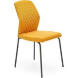 Eettafel stoel - stof - 46x92x56 cm - mosterd