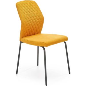 Eettafel stoel - stof - 46x92x56 cm - mosterd