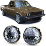 Koplampen voor VW Caddy I 14D 08/1982-07/1992 Jetta I 16 08/1979-02/1984 - zwart smoke