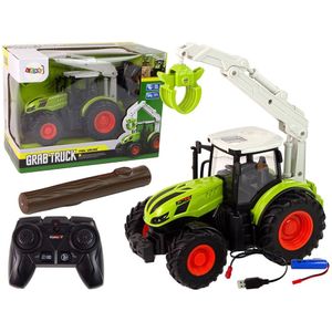 RC - tractor - met afstandsbediening - 19x11x14 cm - groen