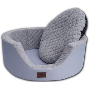 Luxe hondenmand XXL - 90 x 30 cm - wasbare hoes - grijs - hondenbed hondensofa hondemand hondebed