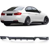 Achterdiffusor - BMW 3 Serie F30 F31 335i 340i - Zwart Glans - Performance