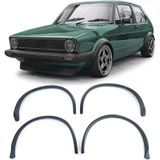 Spatbordverbreders - voor VW Golf 1 04/1974-12/1983 - 4-delig - GTI-stijl - zwart