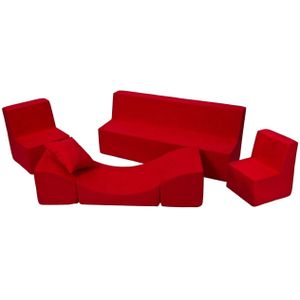 Peuter meubelset schuim uitgebreid rood