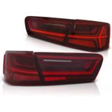 Achterlichten voor Audi A6 C7 11-14 SEDAN ROOD HELDER LED STRIP SEQ