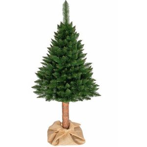 Kunstkerstboom 160 cm - spar met houten stam