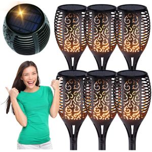Moderne Solar Tuinfakkel - Stijlvolle LED Buitenverlichting 53cm