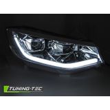 Koplampen - voor VW Caddy vanaf 2020 - TUBE DRL - chroom