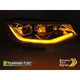 Koplampen - voor VW Caddy vanaf 2020 - TUBE DRL - chroom