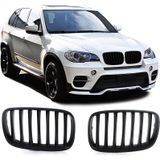 Autogrille - BMW X5 E70 X6 E71 06-13 - Sportieve look - Mat zwart