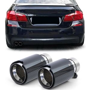 Uitlaatsierstuk - BMW 5 Serie F10 F11 10-16 - Carbon Zwart - 90x180x60-64mm