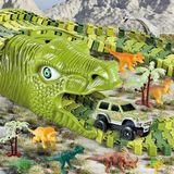 Enorme Dinosaurus Track Park-autofiguren