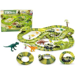 Enorme Dinosaurus Track Park-autofiguren