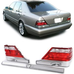 Achterlichten - set van 3 - voor Mercedes S Kasse W140 1994-98 - rood/helder