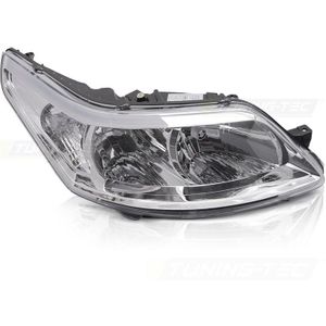 Koplamp rechts - voor Citroen C4 2008-2010 hatchback/coupe - TYC - chroom