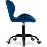 Bureaustoel NOTO - ergonomisch - velours - blauw