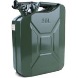 20L metalen jerrycan benzine diesel reserve met vulhals Groen