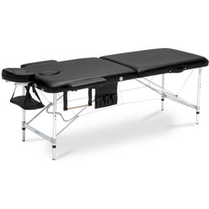 Massagetafel - hoogteverstelbaar - ecologisch leer - opvouwbaar