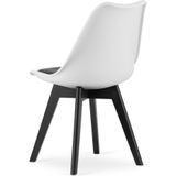 MARK stoel Wit / Zwart x 4