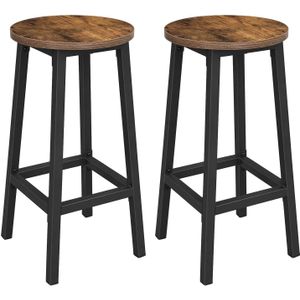 Barkruk industrieel - set van 2 barstoelen - 32x65 cm