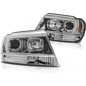 Koplampen met parkeerlicht CHRYSLER JEEP GRAND CHEROKEE 99-05 05 CHROOM