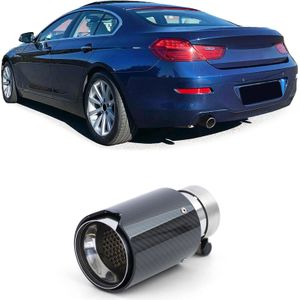 Uitlaat eindpijp - BMW 6 Serie F12 F13 vanaf 11 - Sport Carbon Zwart - 90mm