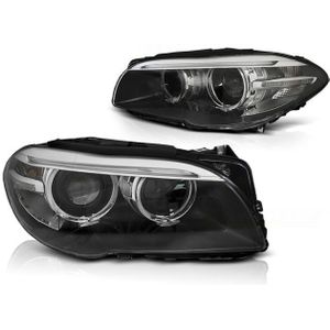 Koplampen Xenon BMW F10 F11 10-07 13 AE LED ZWART DRL