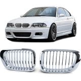 Grill Nieren - BMW 3 Serie E46 Coupe Cabrio 99-03 - Sport Rooster - Chroom