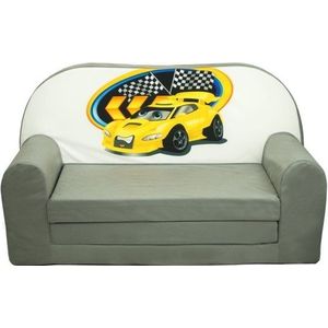 Kinder slaapbank - sofa - mat groen - logeermatras - 85 x 60 - cars