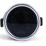 Snelheidsmeter - laaddrukindicator - 12 volt - 52 mm - zwart