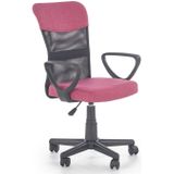 TIMMY - kinderbureaustoel - stof - 52x81-91x59 cm - zwart roze