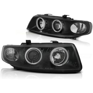 Koplampen geschikt voor Seat Leon/Toledo 04 99-08 04 Angel Eyes CCFL zwart