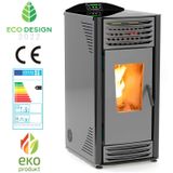 Pelletkachel - 8kW - zwart - energielabel A++ - smart