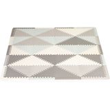 Speelmat - puzzelmat - foam mat - 157x127x1 cm - grijs/wit