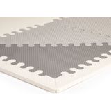 Speelmat - puzzelmat - foam mat - 157x127x1 cm - grijs/wit