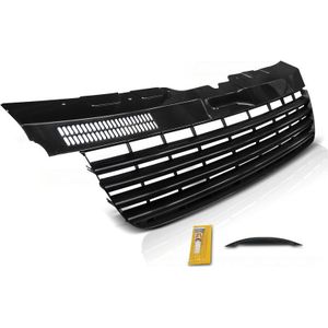 Grill voor VW T5 04-09 TRANSPORTER GLANZEND ZWART