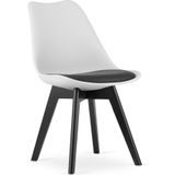 Eetkamerstoelen MARK - set van 2 - eco leer - wit zwart