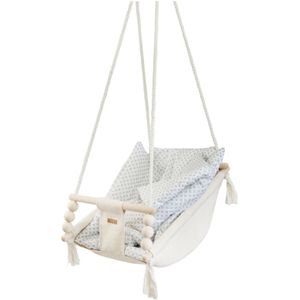 Scandinavische Baby Schommelstoel - Natuurlijk Hout & Bio-katoen - Design Babymeubel